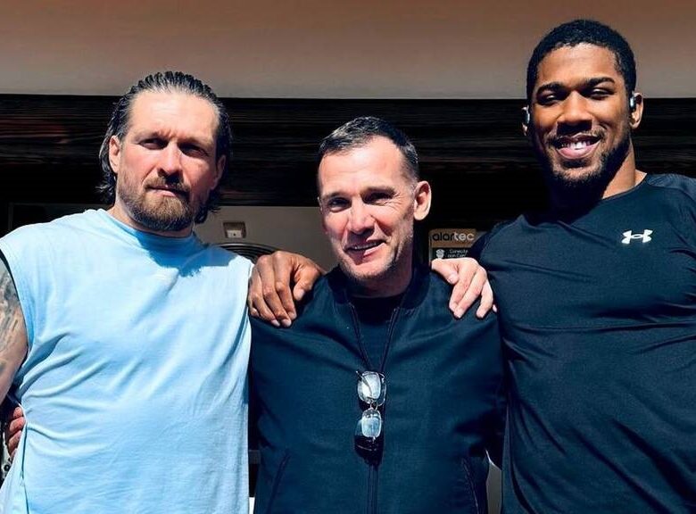 Шевченко завітав на тренування Усика та Джошуа