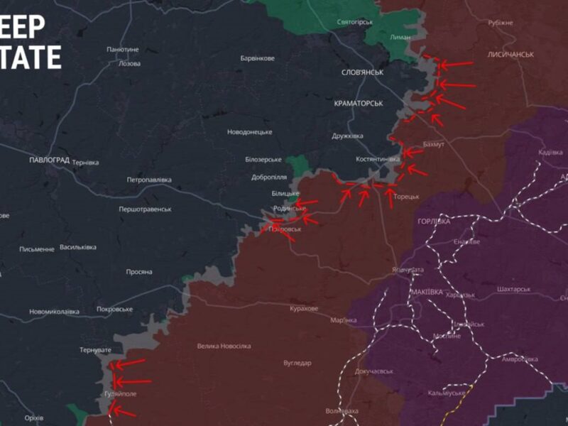 У DeepState назвали найактивніші ділянки фронту