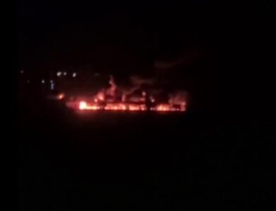 У Новоросійську після атаки БПЛА палає порт