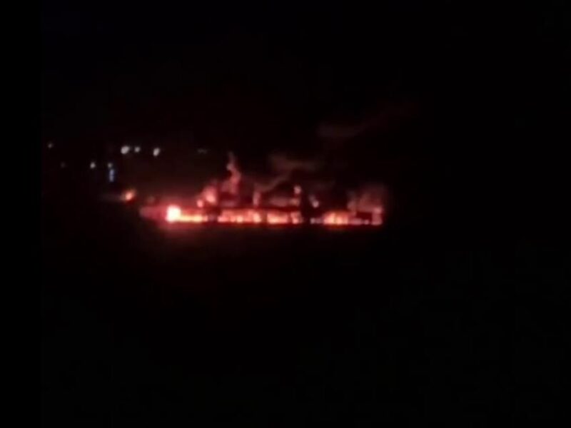 У Новоросійську після атаки БПЛА палає порт