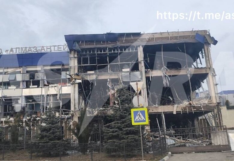 Зʼявилися кадри з наслідками атаки на концерн Алмаз-Антей в Криму