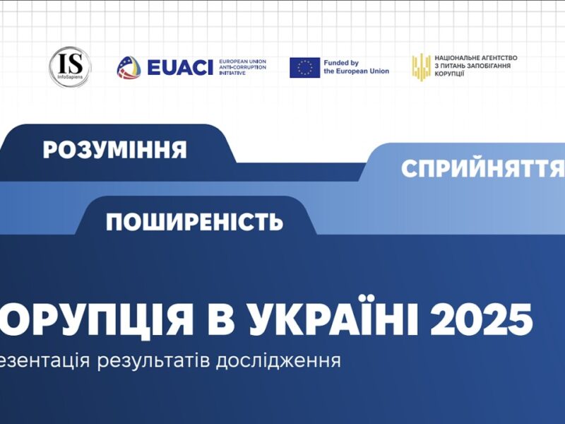 Презентація соціологічного дослідження «Корупція в Україні 2025: розуміння, сприйняття, поширеність»