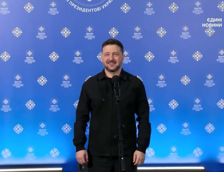 Пресконференція Володимир Зеленський на Конгресі місцевих та регіон влад при Президентові України