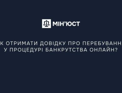 Як отримати довідку про перебування у процедурі банкрутства онлайн?