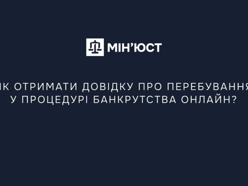 Як отримати довідку про перебування у процедурі банкрутства онлайн?
