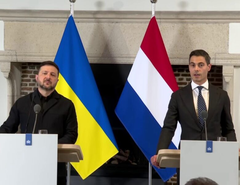 Спілкування Володимира Зеленського та Прем’єр-міністра Нідерландів Роба Єттена з медіа