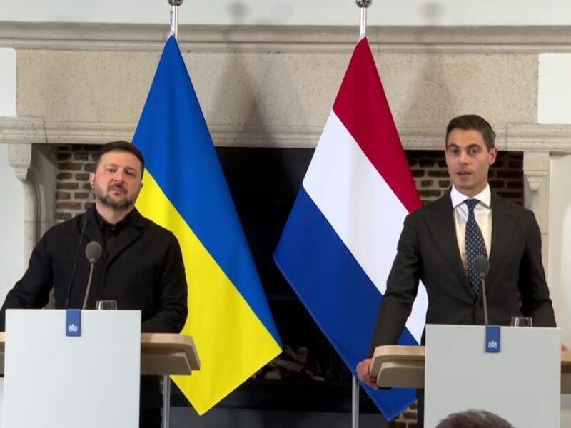 Спілкування Володимира Зеленського та Прем’єр-міністра Нідерландів Роба Єттена з медіа