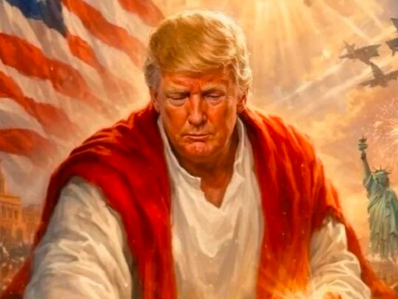 Трамп показав себе в образі Ісуса, що зцілює людей