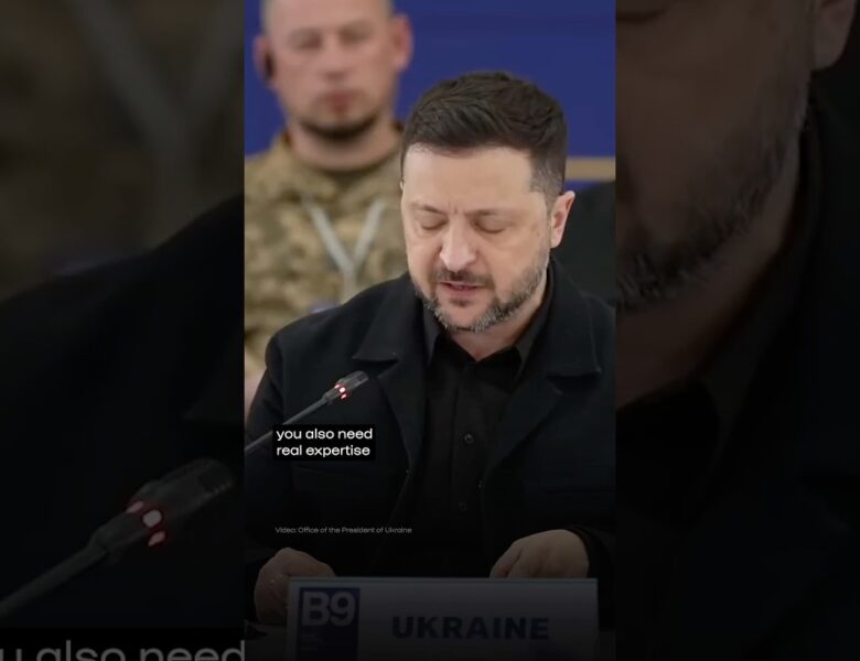 President Volodymyr Zelenskyy at the Bucharest Nine Summit
