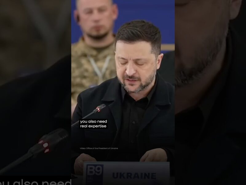 President Volodymyr Zelenskyy at the Bucharest Nine Summit