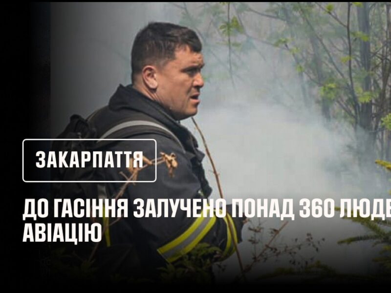 Закарпаття. Гасіння лісової підстилки в урочищі Кілиця (