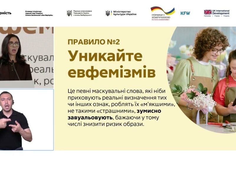 Лекція Олени Пшеничної про термінологію безбар’єрності