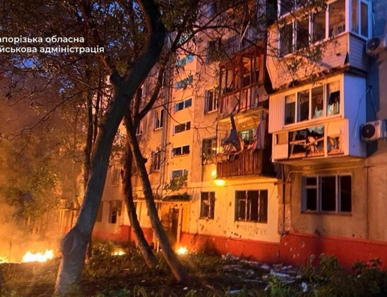 У Запоріжжі через атаку БПЛА горіла п&rsquo;ятиповерхівка