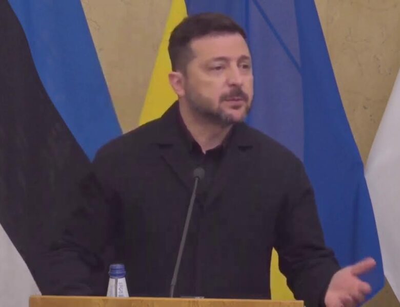 Спілкування Володимира Зеленського з медіа разом із Президентом Естонії Аларом Карісом