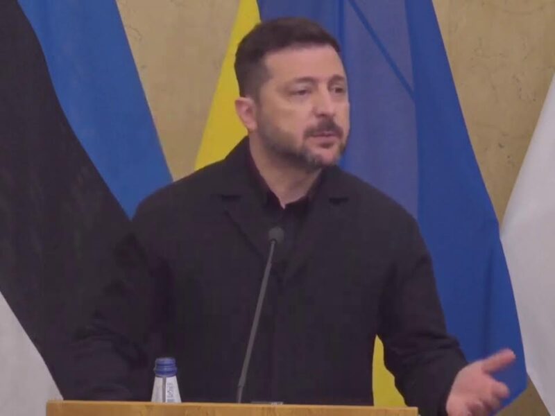 Спілкування Володимира Зеленського з медіа разом із Президентом Естонії Аларом Карісом