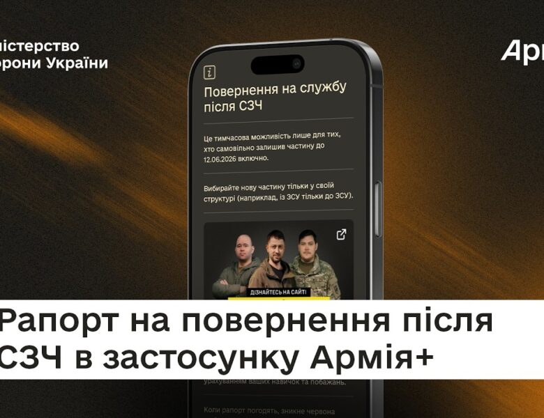 Як подати рапорт на повернення після СЗЧ в Армія+ | Покрокова інструкція