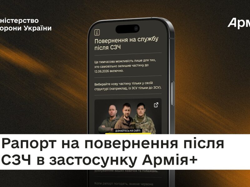 Як подати рапорт на повернення після СЗЧ в Армія+ | Покрокова інструкція