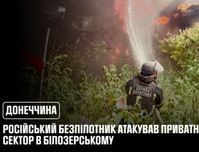 Донеччина: російський БпЛА атакував приватний сектор в Білозерському