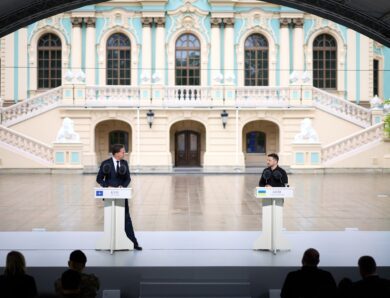 Спілкування Володимира Зеленського і Марка Рютте з медіа після засідання Ради Україна – НАТО в Києві