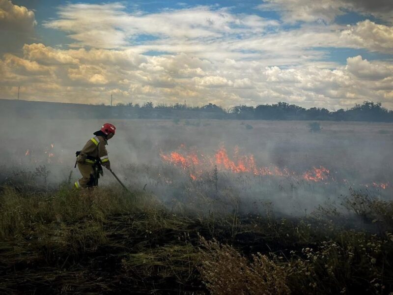 На Миколаївщині через удар Росії горіли 10 га поля