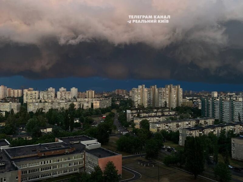 Негода в Києві: падають дерева, перебої зі світлом