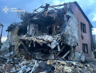 Запоріжжя: РФ знищила дім і СТО, на Хортиці пожежа