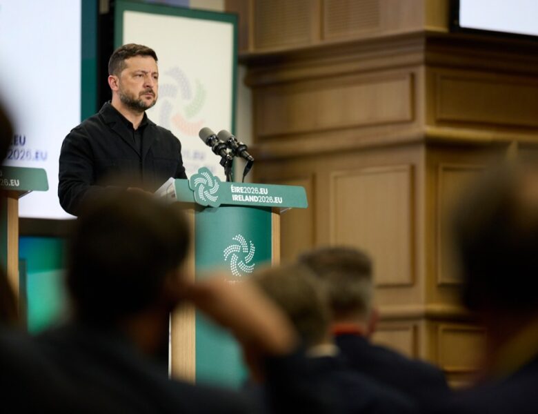Заява Володимира Зеленського під час спілкування з медіа разом із Мікхолом Мартіном