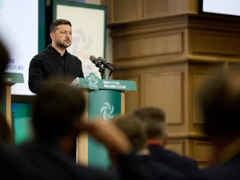 Заява Володимира Зеленського під час спілкування з медіа разом із Мікхолом Мартіном