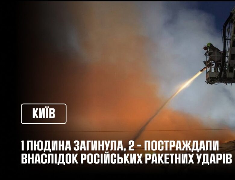 Ракетна атака на Київ: 1 людина загинула, 2 – постраждали