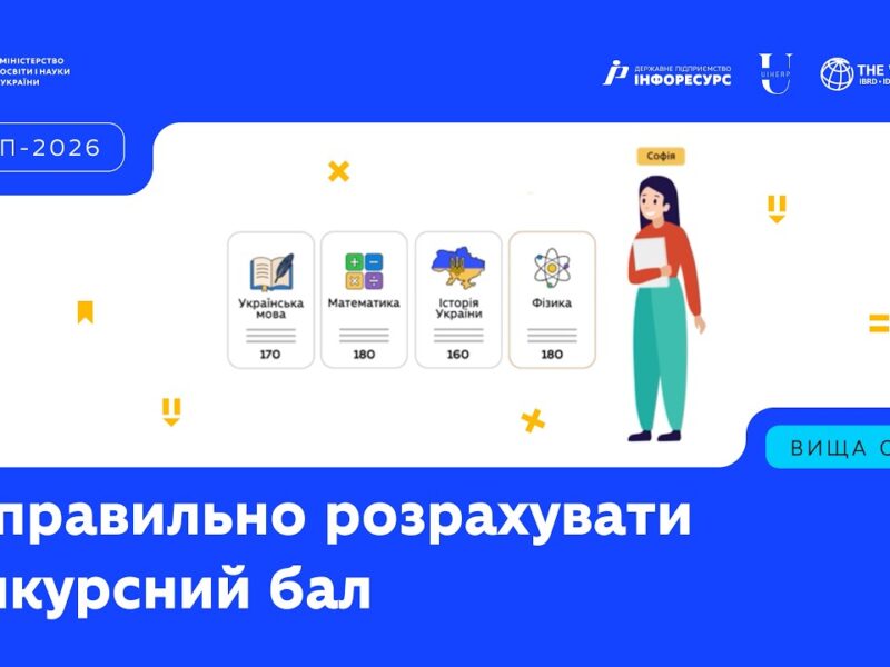 ВСТУП-2026: Як правильно розрахувати конкурсний бал