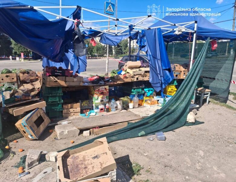 Російський дрон вдарив по овочевому кіоску в Запоріжжі: троє поранених
