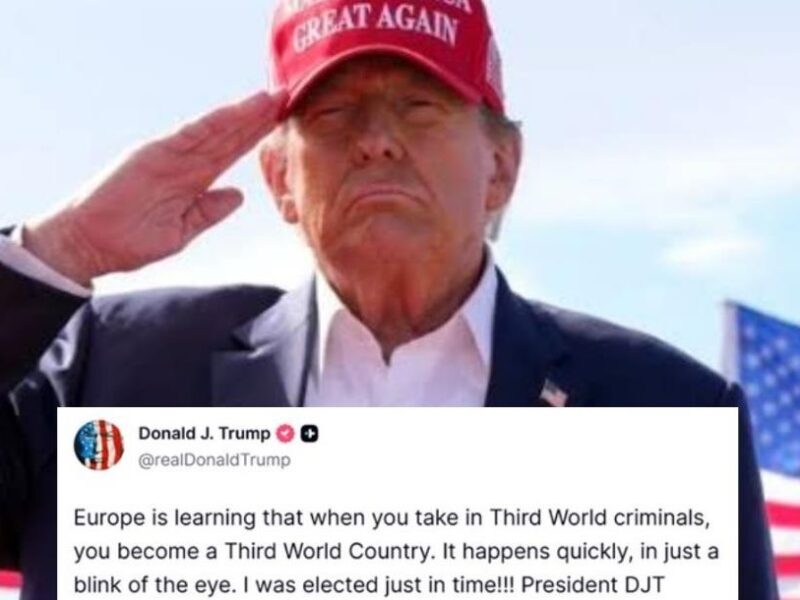 Трамп заявив, що Європа перетворюється на країну Третього світу