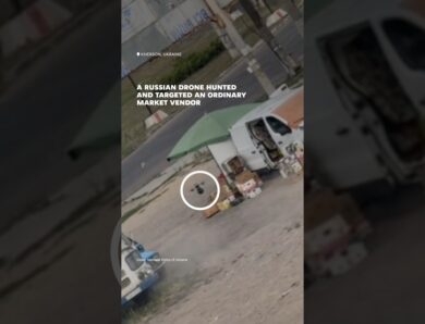 Russia Deliberately Targets a Market Vendor with a Drone