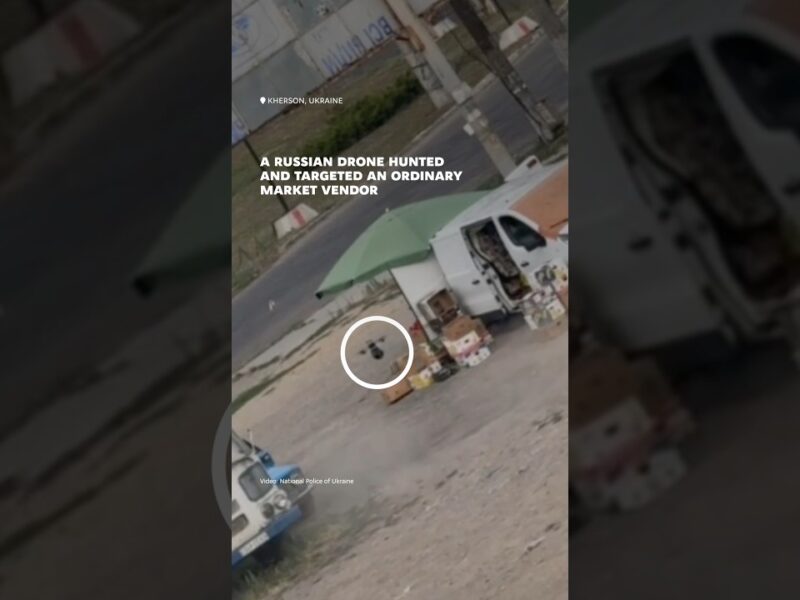Russia Deliberately Targets a Market Vendor with a Drone